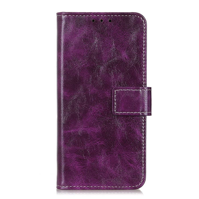 For Sony Xperia 5 VI Retro Crazy Horse Texture Horizontal Flip Leather Phone Case(Purple)