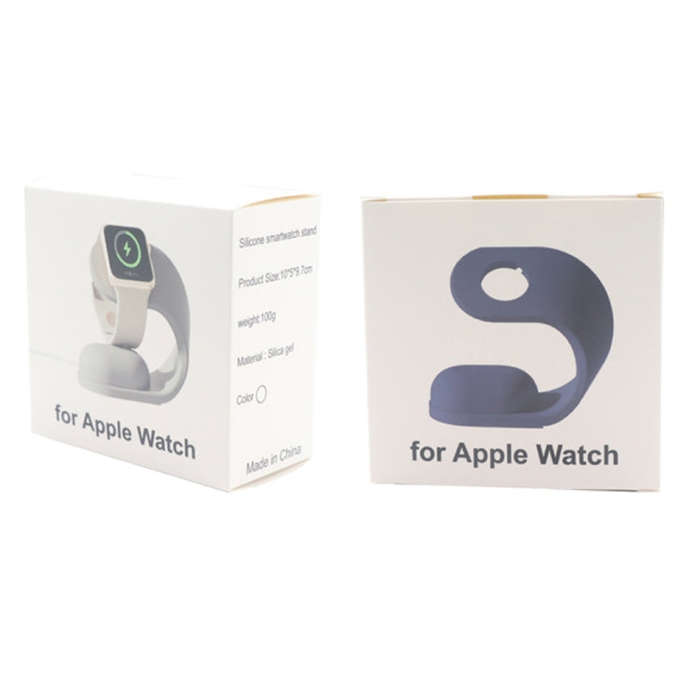 For Apple Watch Series Smart Watch U-shaped Silicone Charging Holder(Black)