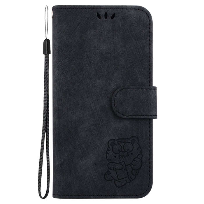 For Honor 200 Little Tiger Embossed Leather Phone Case(Black)