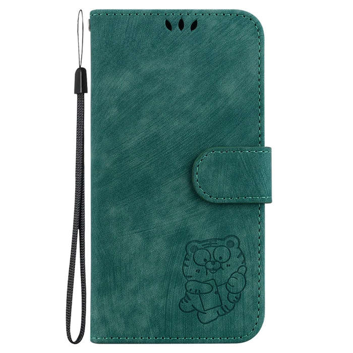 For Honor 200 Lite Global Little Tiger Embossed Leather Phone Case(Green)