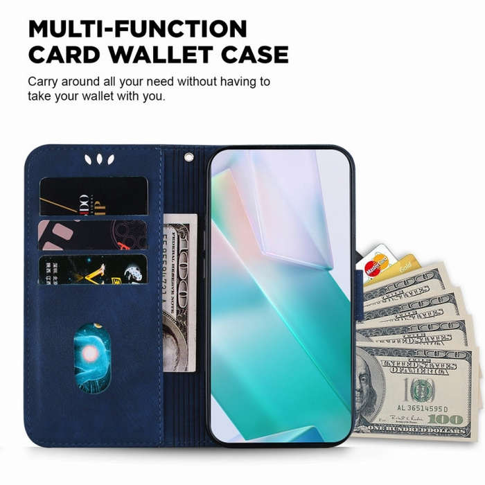 For Honor X6b Little Tiger Embossed Leather Phone Case(Dark Blue)
