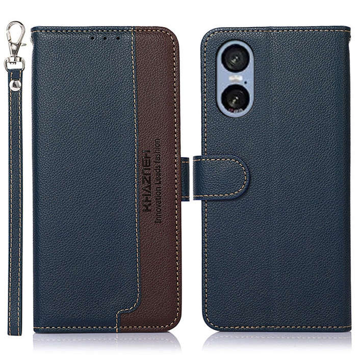 For Sony Xperia 5 VI KHAZNEH Litchi Texture Leather RFID Phone Case(Blue)