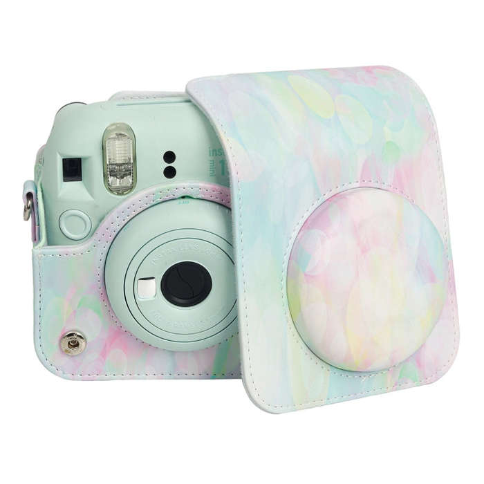 For FUJIFILM instax mini 12 Painted Full Body Leather Case Camera Bag with Strap(Dream Bubble)