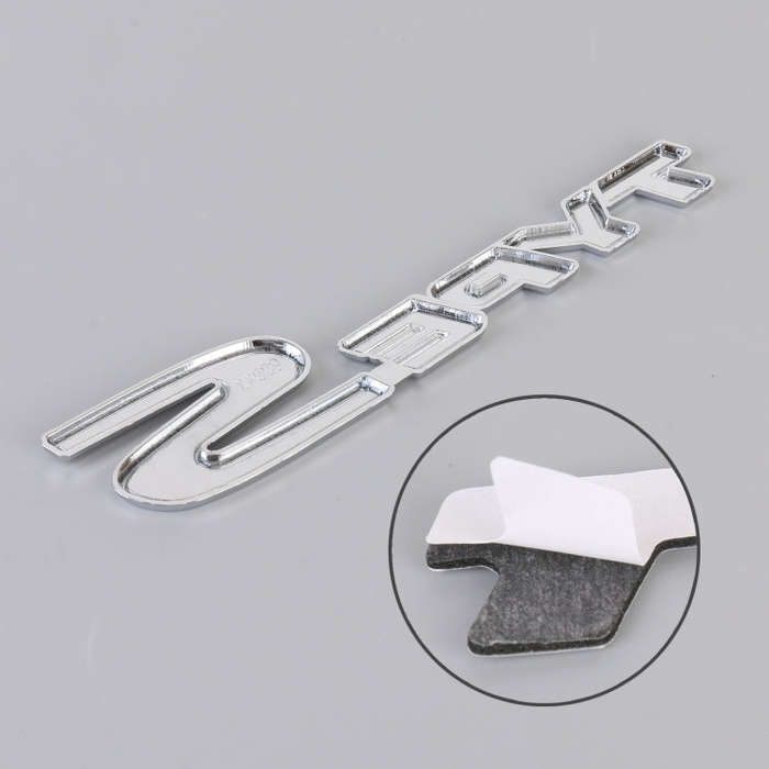 Car TYPE-S Personalized Aluminum Alloy Decorative Stickers, Size:15x3x0.4cm(White Red)