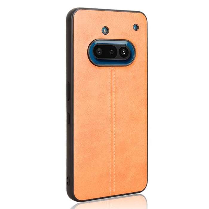 For Nothing Phone 3a Cow Pattern Sewing Back Cover Phone Case(Yellow)