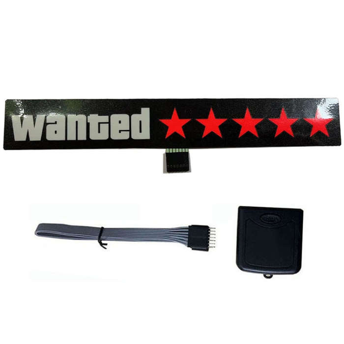 EL Luminous Car Stickers Cold Light Car Stickers Car Luminous Pattern Decoration(Wanted White Red)