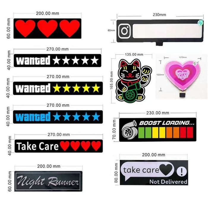 EL Luminous Car Stickers Cold Light Car Stickers Car Luminous Pattern Decoration(Night Runner)