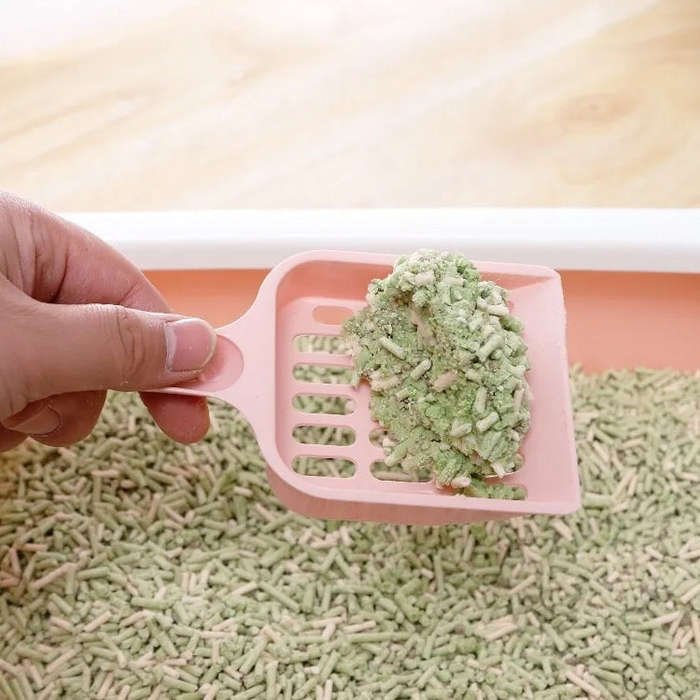 Small Size Cat Litter Shovel Hollow Tofu Cat Litter Cleaning Tool 19cm(Random Color)