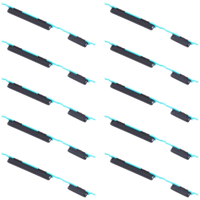 For Samsung Galaxy M30s SM-M307 10pcs Power Button + Volume Control Button(Black)