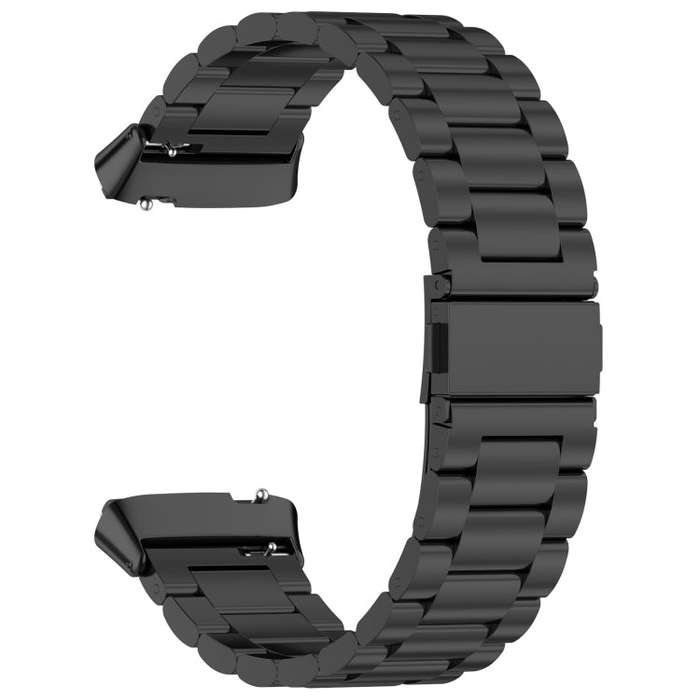 For Redmi Watch 3 Lite / Watch 3 Active Three-bead Metal Stainless Steel Watch Band(Black)