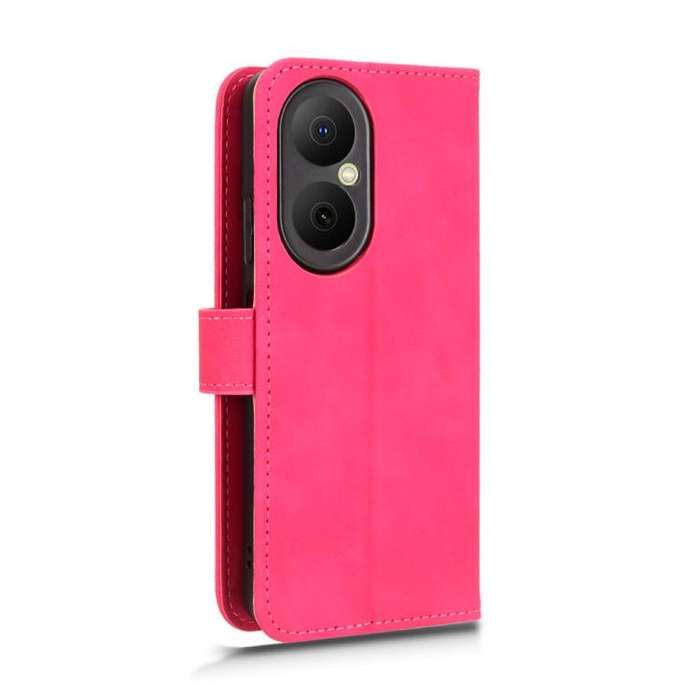 For Huawei Enjoy 80 Skin Feel Magnetic Flip Leather Phone Case(Rose Red)