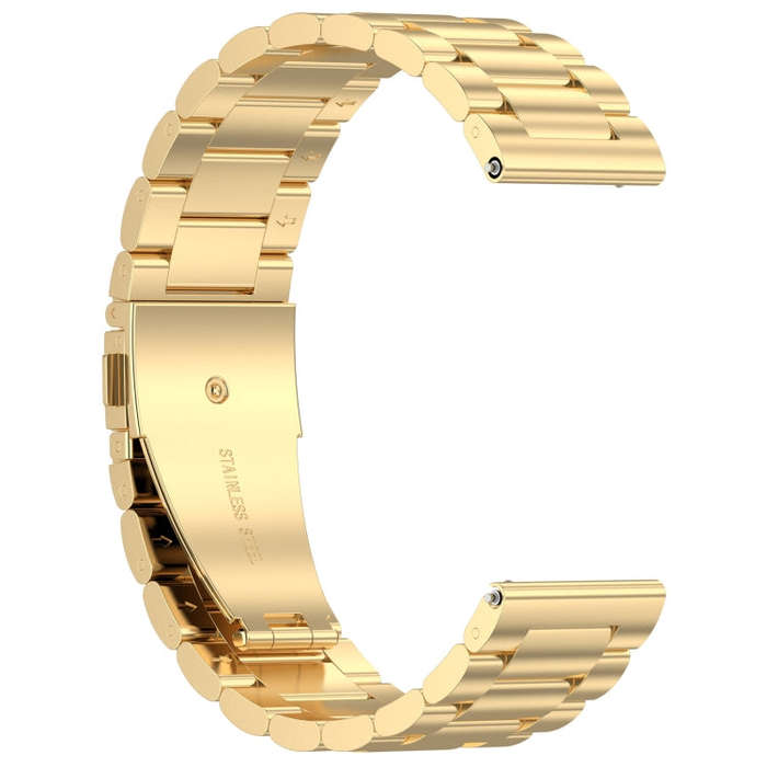 For Amazfit Bip 5 Three Strains Stainless Steel Watch Band(Gold)