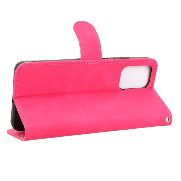 For Motorola Moto G05 / E15 Skin Feel Magnetic Flip Leather Phone Case(Rose Red)