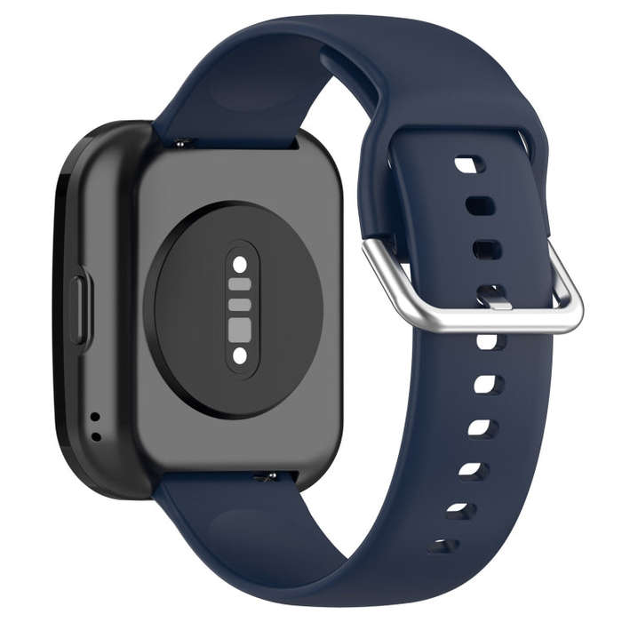 For Amazfit Bip 5 Silicone Watch Band, Size:L Size(Midnight Blue)