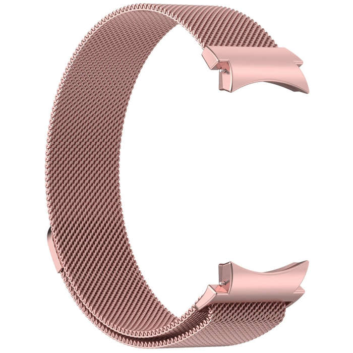 For Samsung Galaxy Watch 6 Button Style Milan Magnetic Metal Watch Band(Rose Pink)