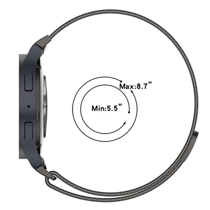 For Samsung Galaxy Watch 6 Button Style Milan Magnetic Metal Watch Band(Black)