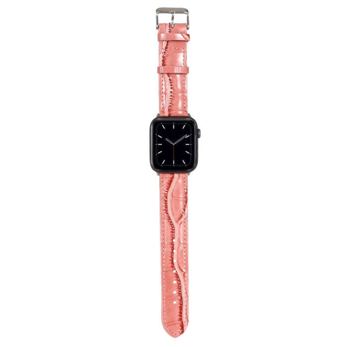 For Apple Watch Series 7 45mm / 6 & SE & 5 & 4 44mm / 3 & 2 & 1 42mm Crocodile Texture Leather Wr...