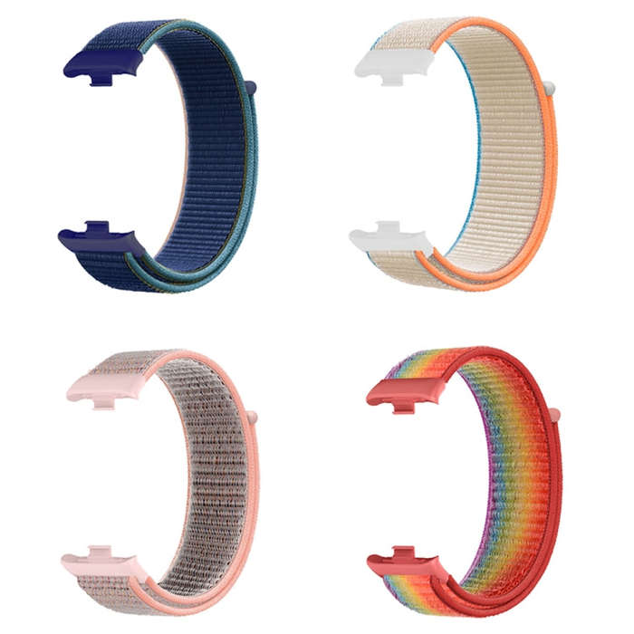 For Xiaomi Smart Band 9 Pro / 8 Pro Nylon Loop Watch Band(Black Sand)