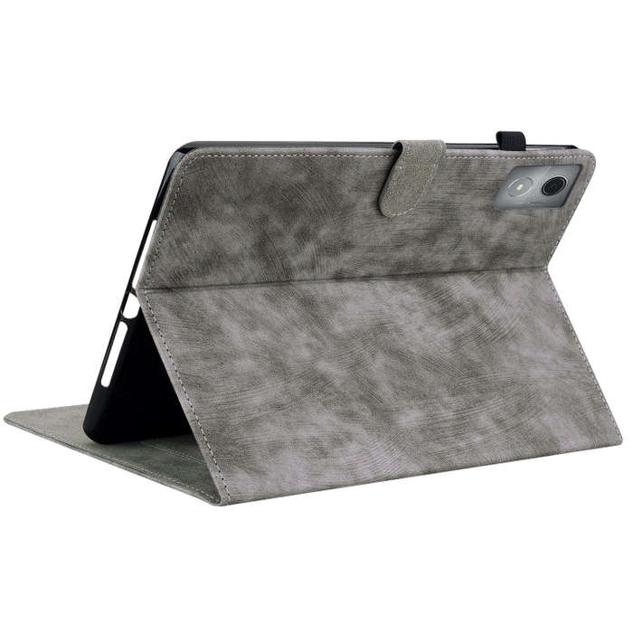 For Lenovo Tab K11 Plus Tiger Pattern Flip Leather Tablet Case(Grey)