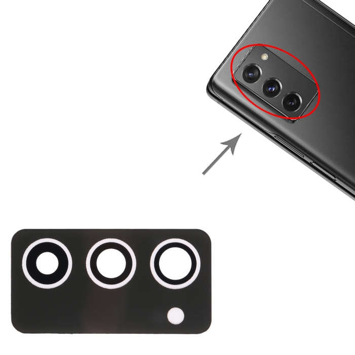 For Samsung Galaxy Z Fold2 5G SM-F916B 10pcs Back Camera Lens