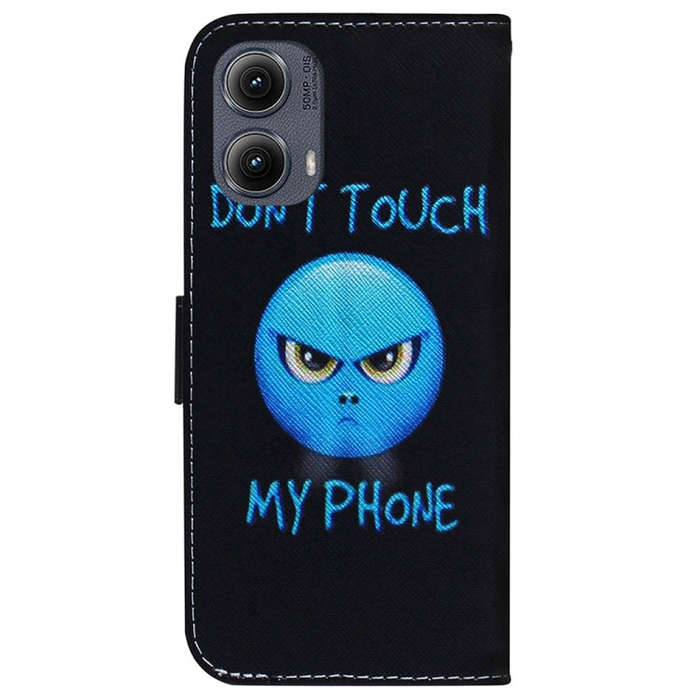 For Motorola Edge 2024 Coloured Drawing Flip Leather Phone Case(Anger)
