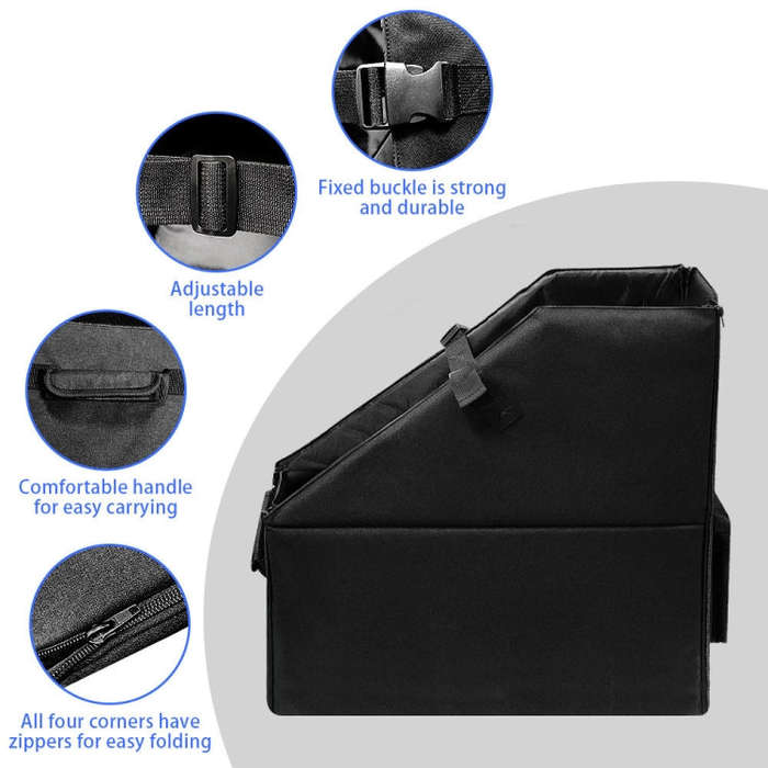 Oxford Cloth Car Trunk Folding Bicycle Storage Box without Dust Cover(Black)
