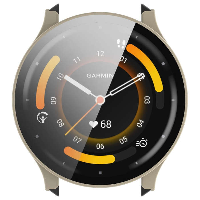 For Garmin Venu 3 PC + Tempered Glass Film Integrated Watch Case(Ivory White)