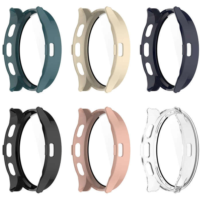 For Garmin Venu 3 PC + Tempered Glass Film Integrated Watch Case(Ivory White)