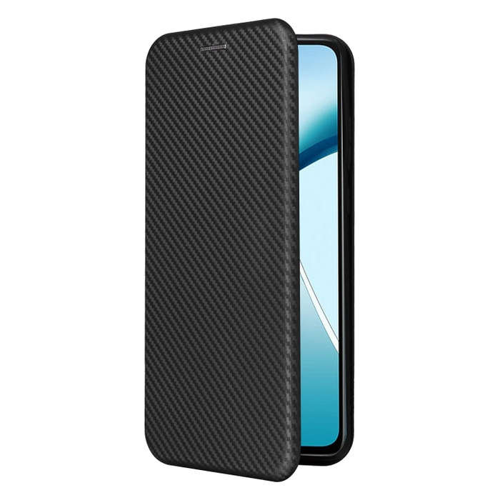 For Motorola Moto G85 Carbon Fiber Texture Flip Leather Phone Case(Black)