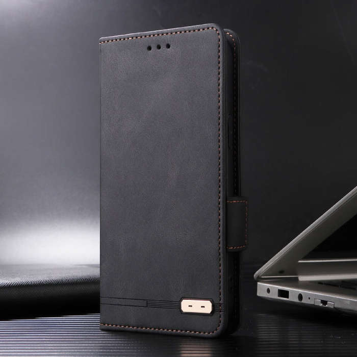 For Honor 200 Lite Global Magnetic Clasp Flip Leather Phone Case(Black)