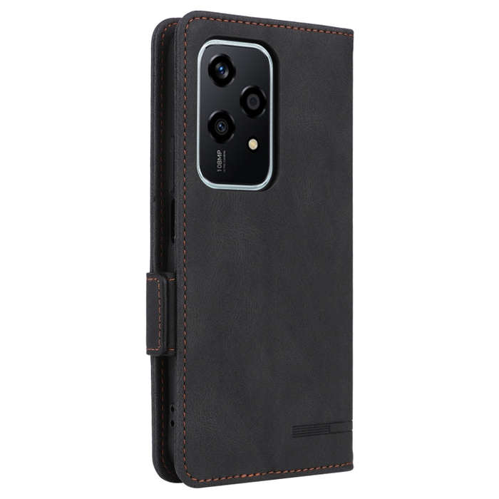 For Honor 200 Lite Global Magnetic Clasp Flip Leather Phone Case(Black)