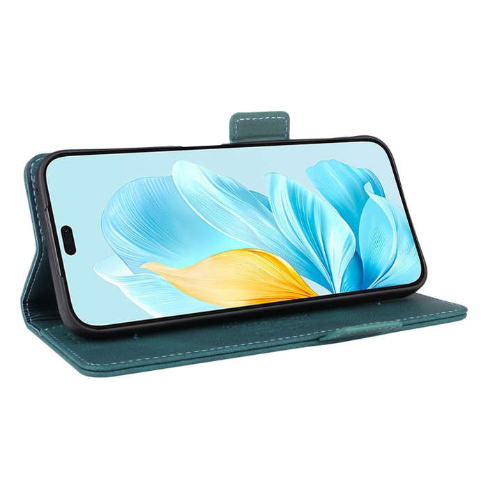 For Honor 200 Lite Global Magnetic Clasp Flip Leather Phone Case(Green)