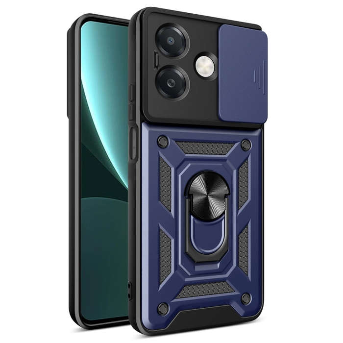For OPPO A3x 5G India / A3x 4G Sliding Camera Cover Design TPU+PC Phone Case(Blue)