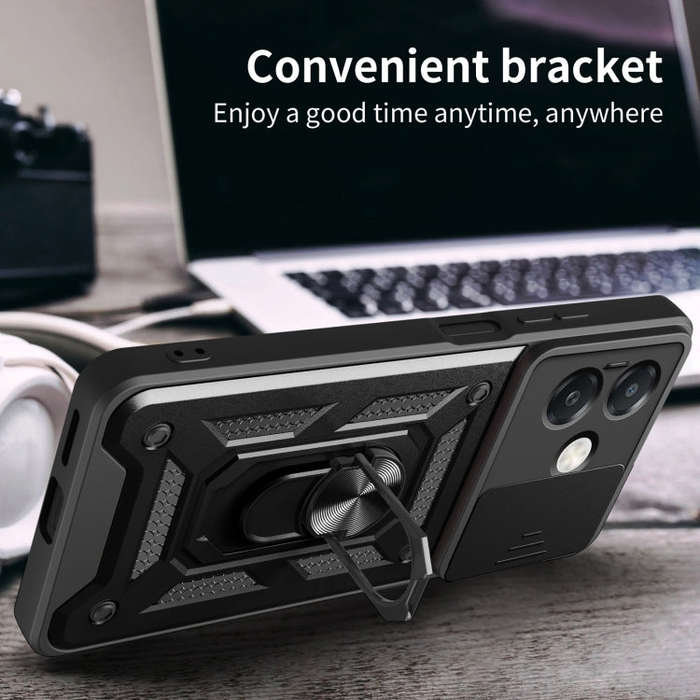 For OPPO A3x 5G India / A3x 4G Sliding Camera Cover Design TPU+PC Phone Case(Silver)