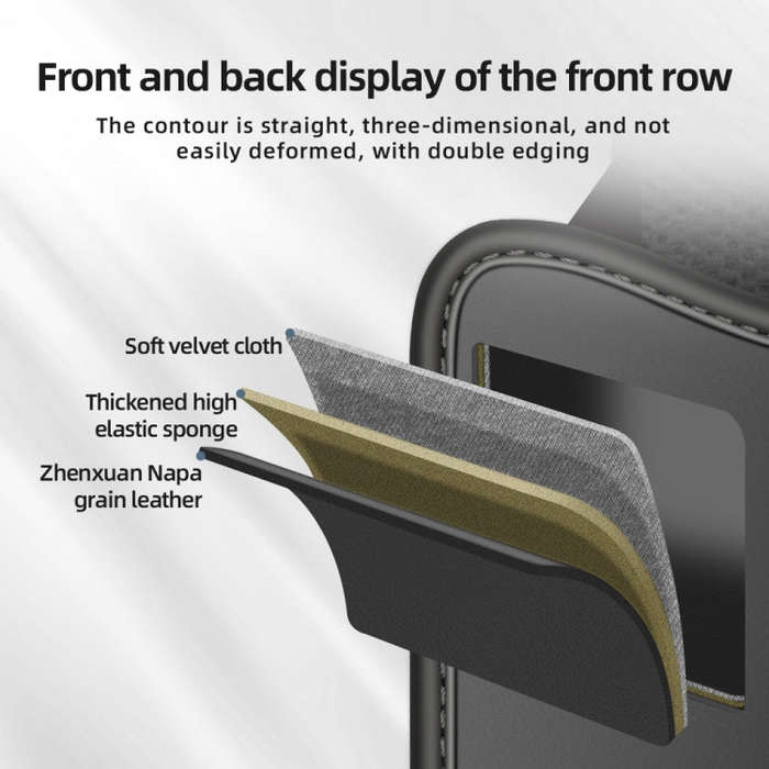 3054 Napa Texture Leather Car Center Console Storage Bag(Olive Green)