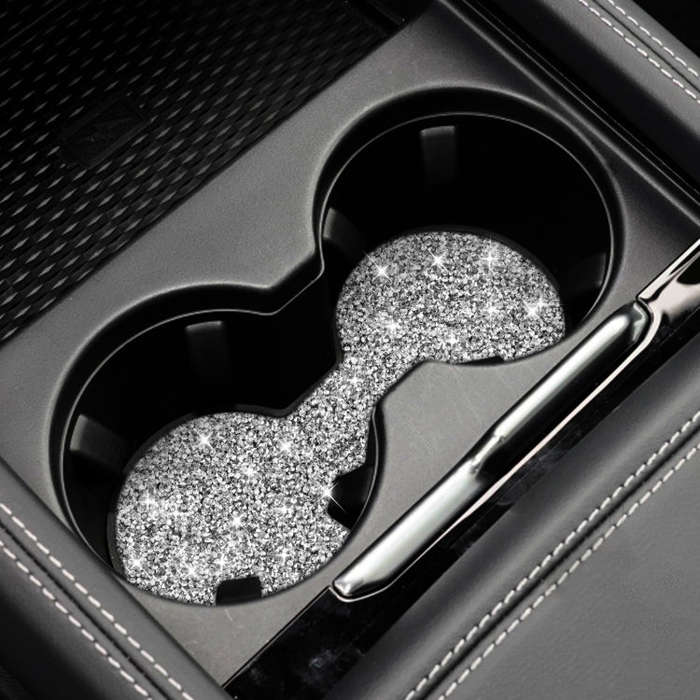 For Ford Mustang Mach E 2021 Car Large Cup Base Diamond Decorative Sticker