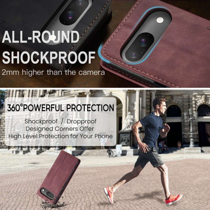 For Google Pixel 10 / 10 Pro / 9 CaseMe 013 Multifunctional Horizontal Flip Leather Phone Case(Wi...