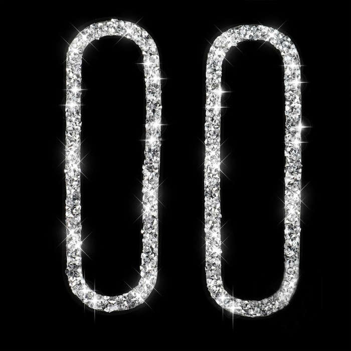 For Ford Mustang 2009-2013 Car Left and Right Air Outlet Diamond Decoration Sticker, Left Hand Drive