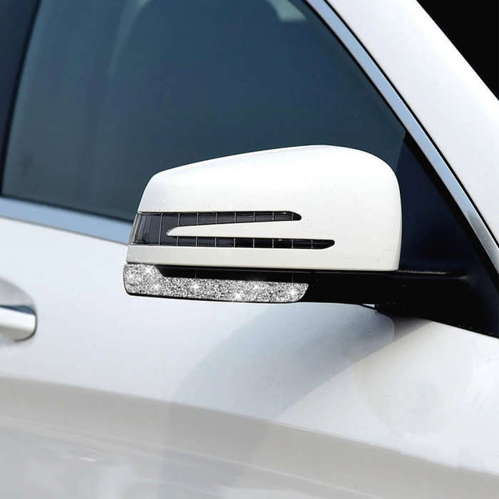 For Mercedes-Benz A/B/C/E Class Car Rearview Mirror Anti-collision Strip A Diamond Decorative Sti...
