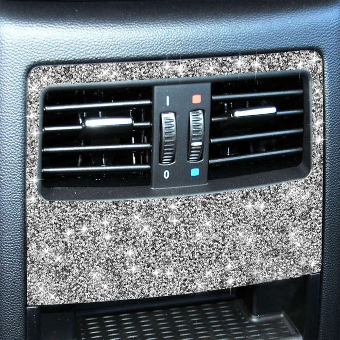 For BMW 3 Series E90 / E92 2005-2012 Car Rear Seat Aircondition A-Type Diamond Decorative Sticker