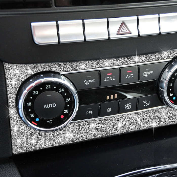 For Mercedes-Benz C-class W204 2011-2013 Car AC Knob Control Panel A Diamond Decorative Sticker, ...