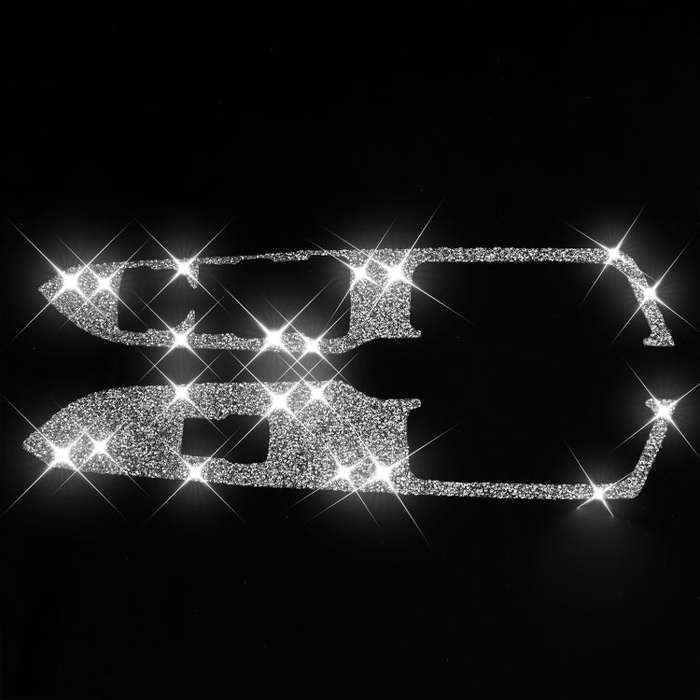 For Ford Mustang 2015-2020 Car Door Lift Panel A Diamond Decoration Sticker, Right Drive