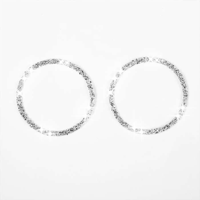 For Ford Mustang 2015-2020 Car Horn Circle Diamond Decoration Sticker, Left and Right Drive