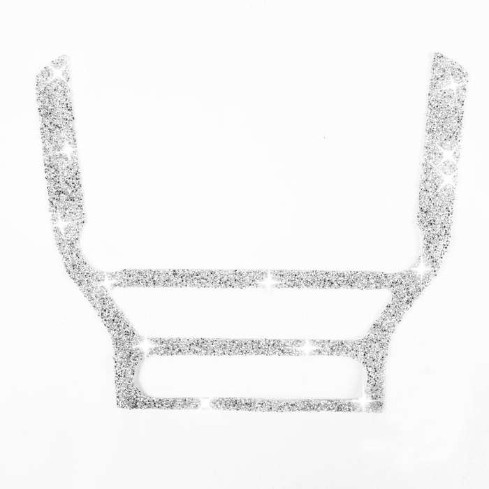 For Ford Mustang 2015-2020 Car CD Panel Diamond Decoration Sticker, Left and Right Drive