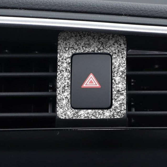 For Honda Civic 2016-2019 Car Warning Light Frame Diamond Decorative Sticker, Left-hand Drive
