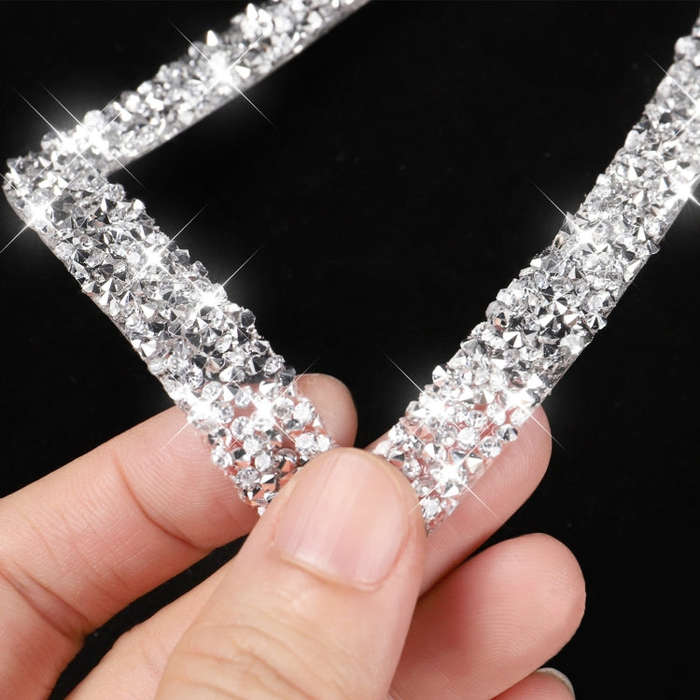 For Honda Civic 2016-2019 Car Instrument Air Outlets Diamond Decorative Sticker, Left-hand Drive