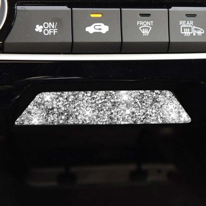For Honda Civic 2016-2019 Car Storage Compartment Diamond Decorative Sticker, Left and Right Drive