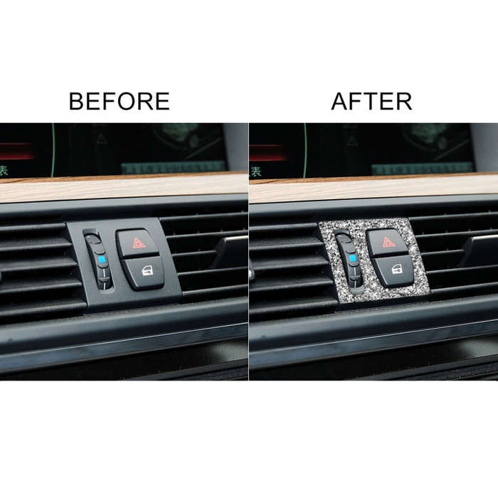 For BMW F10 5 Series 2011-2017 Car Air Outlets Diamond Decorative Sticker, Left and Right Drive