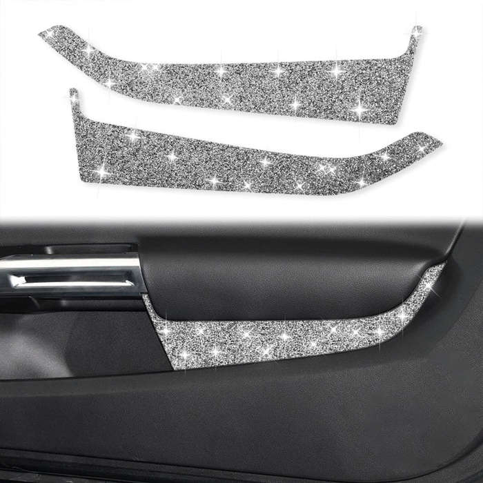 For Ford Mustang 2015-2020 Car Front Door Panel Diamond Decoration Sticker, Left and Right Drive