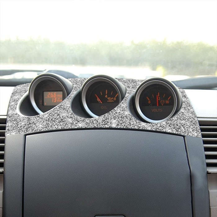 For Nissan 350Z 2003-2009 Car Radio Air Conditioner Console Diamond Decorative Sticker, Left Drive